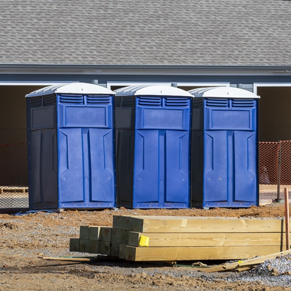 how often are the porta potties cleaned and serviced during a rental period in Newport